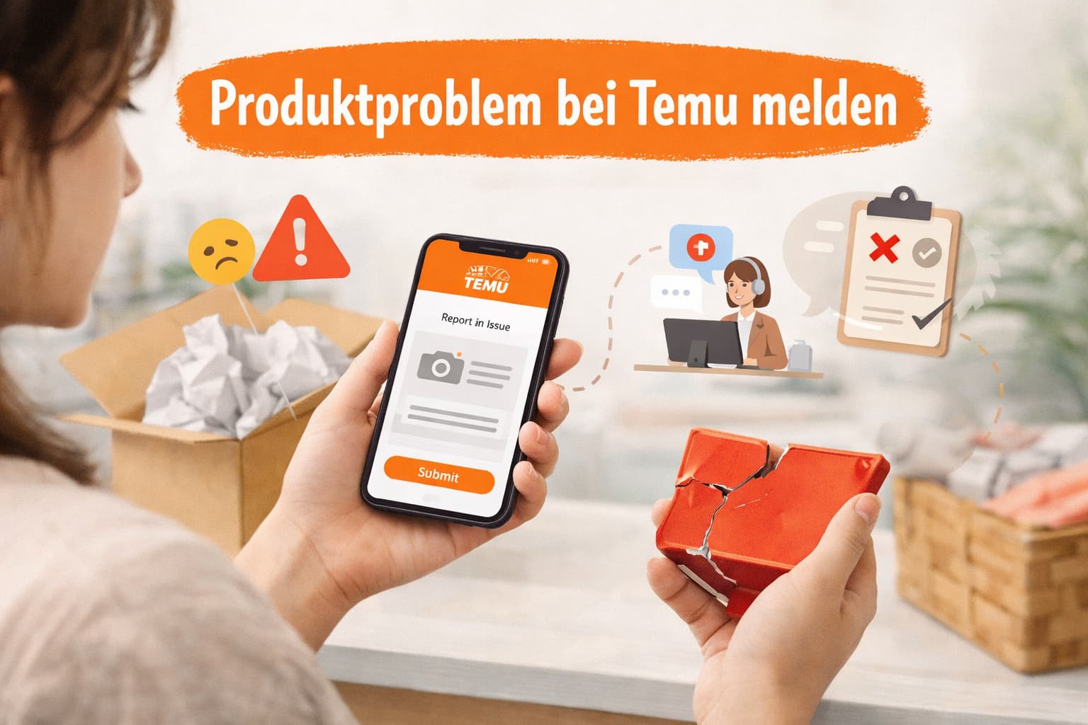 Produktproblem bei Temu melden – so geht es richtig